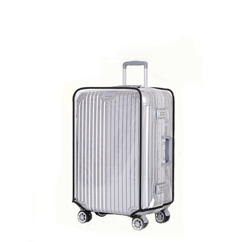 JenKin Luggage Protector Suitcase Cover PVC Waterproof Travel Suitcase Fits Most 20" to 30"ï¼ˆ26" (16.9" L x 11.8" W x 26.8" H)ï¼‰ - Image 2